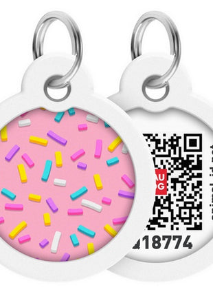 Collar WauDog Smart ID Zawieszka z QR-paszportem okrągła 3cm marshmellow