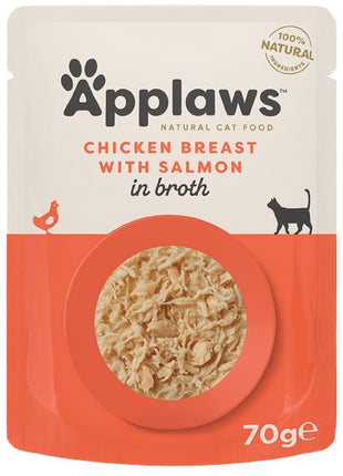 Applaws saszetka dla kota Kurczak z Łososiem w rosole 70g