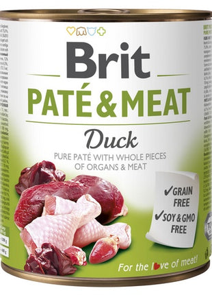 Brit Pate & Meat Dog Duck puszka 800g