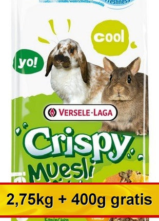 Versele-Laga Crispy Muesli Rabbit - pokarm dla królika 3,15kg (2,75kg+400g gratis)