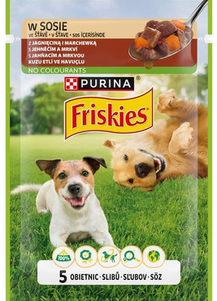 Friskies Dog Adult Jagnięcina i marchewka w sosie saszetka 85g
