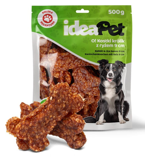 IdeaPet Kostki królik z ryżem 9cm 500g