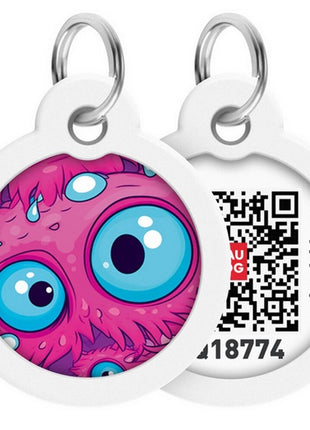 Collar WauDog Smart ID Zawieszka z QR-paszportem okrągła 3cm oko potwora