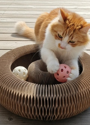 Zolux Chatouille Drapka tekturowa składana z piłką i kocimiętką