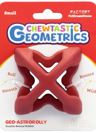 PetDreamHouse Zabawka gumowa Geo-Astro Rolly czerwona