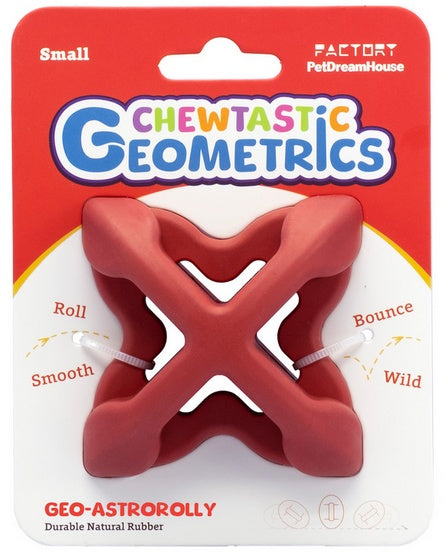 PetDreamHouse Zabawka gumowa Geo-Astro Rolly czerwona