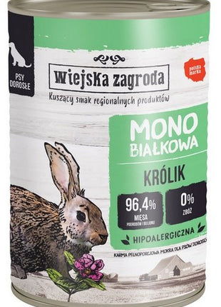 Wiejska Zagroda Monobiałkowa Królik puszka 400g