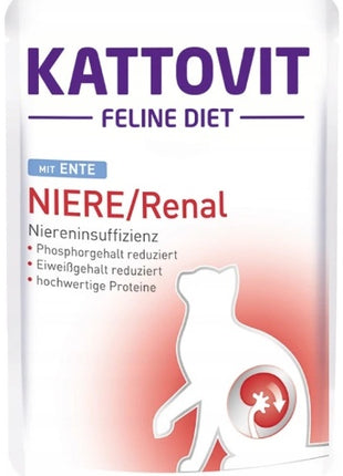 Kattovit Feline Diet Niere/Renal kaczka saszetka 85g