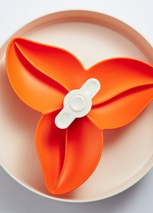 Spin Interaktywna miska Flower/Spin biało-pomarańczowa