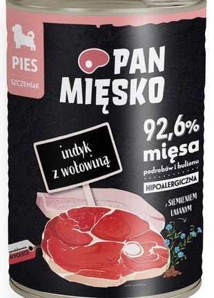 Pan Mięsko Karma mokra dla szczeniąt Indyk z wołowiną puszka 400g