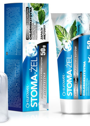 Stoma-żel - pasta do pielęgnacji uzębienia psów i kotów tubka 50g + szczoteczka