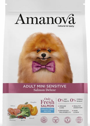 Amanova Dog Adult Mini Sensitive Salmon Deluxe - łosoś 2kg