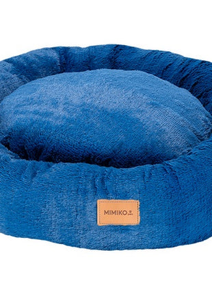 MIMIKO Pets Legowisko Shaggy okrągłe XL 75cm chabrowe