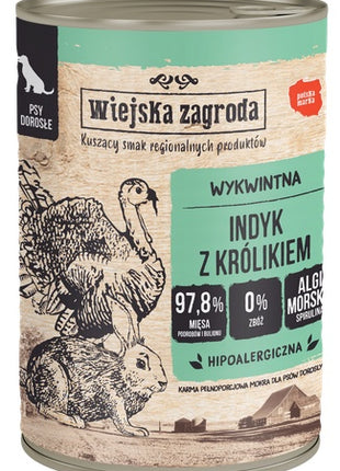 Wiejska Zagroda Indyk z królikiem puszka 400g