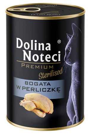 Dolina Noteci Premium Kot Sterilised Bogata w perliczkę puszka 400g