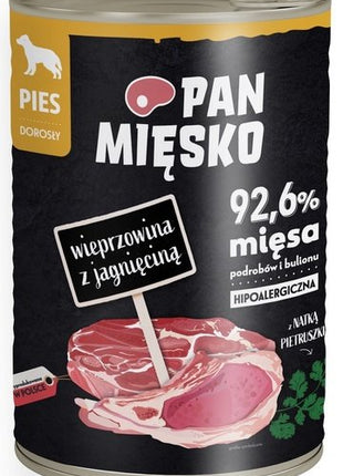 Pan Mięsko Karma mokra dla psa Wieprzowina z jagnięciną puszka 400g
