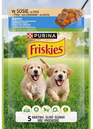 Friskies Dog Junior Kurczak i marchewka w sosie saszetka 85g