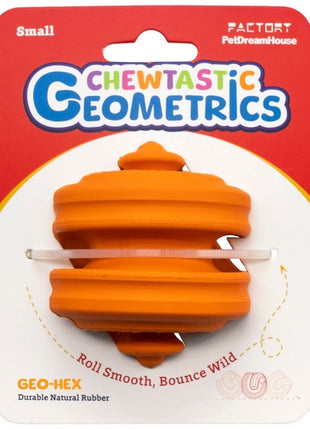 PetDreamHouse Zabawka gumowa Geo-Hex pomarańczowa