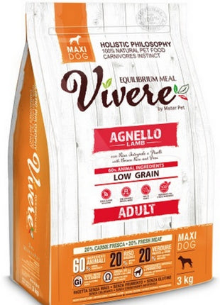 Vivere Maxi Adult Lamb 3kg Karma Monobiałkowa z Jagnięciną dla dużych ras
