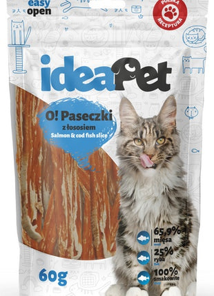 IdeaPet O! Kot Paski z łososiem 60g