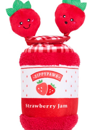 ZippyPaws Pluszowa norka bungee dla psa Dżem truskawkowy [ZP1113]