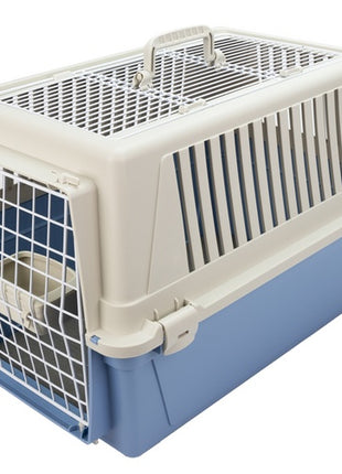 Ferplast Atlas 30 Open - transporter z otwieranym sufitem beżowo-niebieski [73017099]