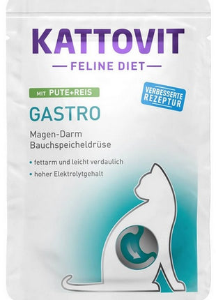 Kattovit Feline Diet Gastro indyk i ryż saszetka 85g