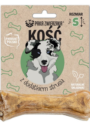 Paka Zwierzaka Kość z dodatkiem strusia S 10cm