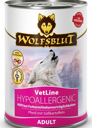 Wolfsblut Dog VetLine Hypoallergenic - konina i bataty puszka 395g