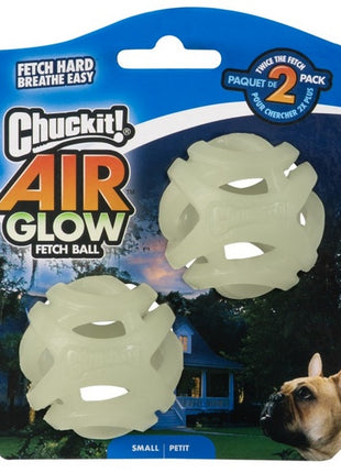 Chuckit! Max Glow Air Fetch Ball Small 2pak [36188]