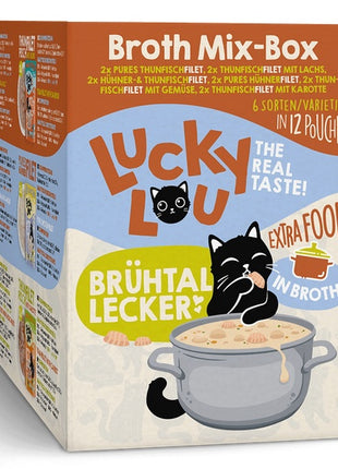 Lucky Lou Extrafood Broth-Mix-Box Multipack w bulionie saszetki 12x70g