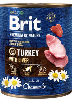 Brit Premium By Nature Turkey & Liver Junior puszka 800g