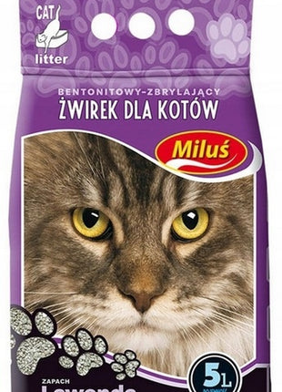 Miluś Lawenda żwir zbrylający bentonitowy 5L