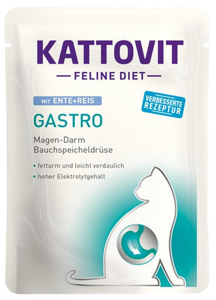 Kattovit Feline Diet Gastro kaczka i ryż saszetka 85g