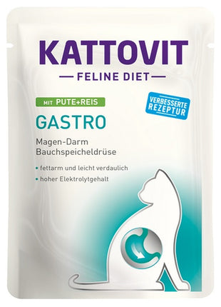 Kattovit Feline Diet Gastro indyk i ryż saszetka 85g