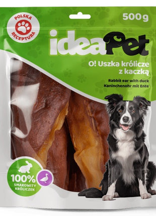 IdeaPet Uszka królicze z kaczką 500g