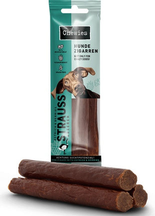 Chewies Hundezigarren Straub & Beeren - struś & owoce 75g