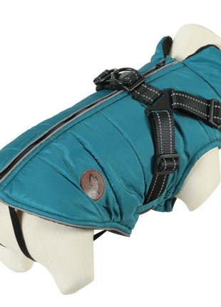 Zolux Kurtka puchowa z szelkami dla psa R.30 niebieska