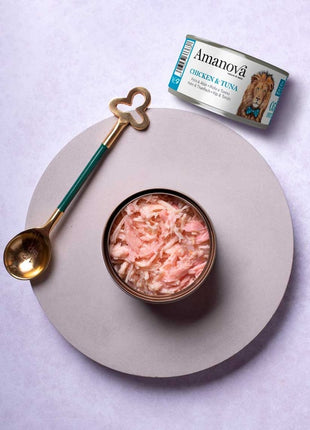 Amanova Cat Chicken & Tuna - kurczak i tuńczyk w bulionie puszka 70g [05]