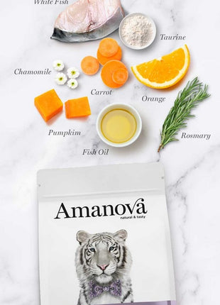 Amanova Cat Sterilised Fish Delicacy - biała ryba 1,5kg