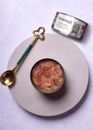 Amanova Cat Tuna & Beef - tuńczyk i wołowina w bulionie puszka 70g [16]