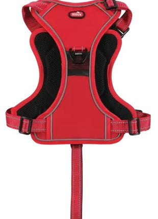 Zolux Szelki ze smyczą automatyczną Easyride XL czerwone