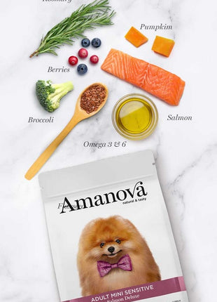 Amanova Dog Adult Mini Sensitive Salmon Deluxe - łosoś 7kg