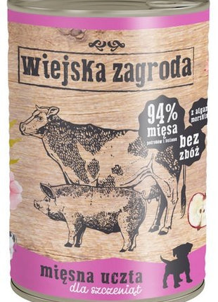 Wiejska Zagroda Mięsna uczta Puppy puszka 400g
