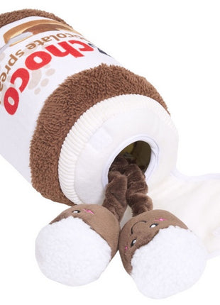 ZippyPaws Pluszowa norka bungee dla psa Słoik czekolady [ZP1112]