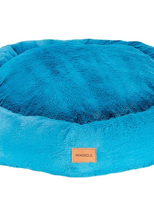 MIMIKO Pets Legowisko Shaggy okrągłe XXL 100cm turkusowe