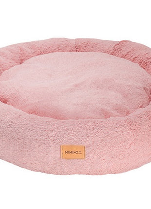 MIMIKO Pets Legowisko Shaggy okrągłe XXL 100cm różowe