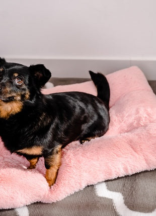 MIMIKO Pets Legowisko Shaggy prostokątne L 65x45cm różowe