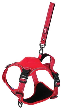 Zolux Szelki ze smyczą automatyczną Easyride XL czerwone