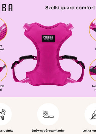 CHABA Szelki Guard Comfort Classic M fuksja